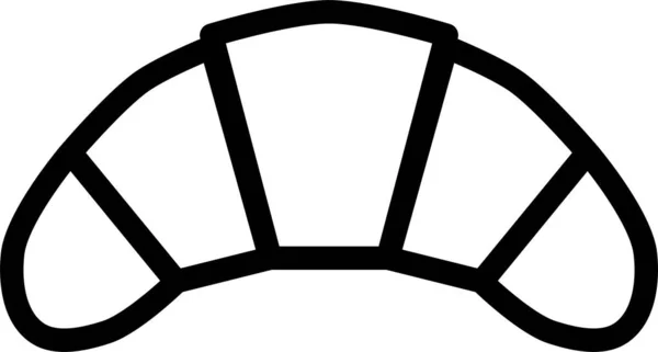 Croissant Symbol Bäckereisymbol Vektorillustration — Stockvektor