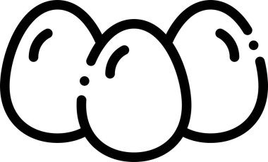 Yumurta web simgesi, basit vektör illüstrasyonu 