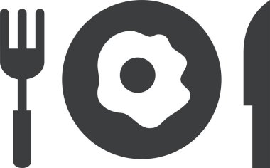 yiyecek ve içecek beyaz bckground üzerinde düz vektör simgesi