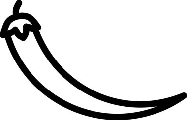 Kırmızı biber. Web simgesi basit illüstrasyon