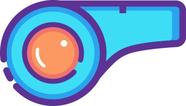 vektör illüstrasyonu, ıslık simgesi biçimi