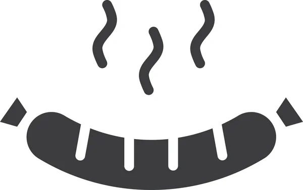 Würstchen Web Symbol Einfache Illustration — Stockvektor