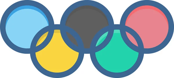 Logo Olimpico Illustrazione Vettoriale Una Serie Anelli Colorati — Vettoriale Stock