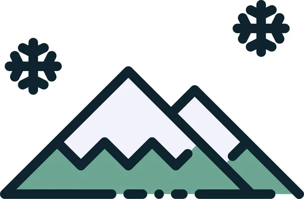 Montagnes Icône Web Illustration Simple — Image vectorielle