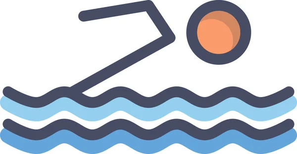 Icono Piscina Ilustración Vectorial — Vector de stock