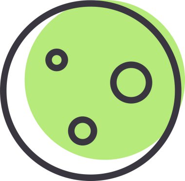 Ay. Web simgesi basit illüstrasyon