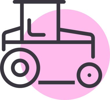 Yol silindiri. Web simgesi basit tasarım