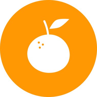 Turuncu turunçgil. Web simgesi basit illüstrasyon