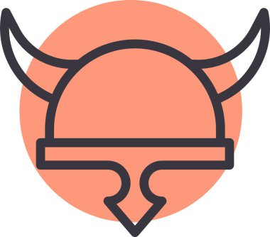 Miğfer. Web simgesi basit illüstrasyon