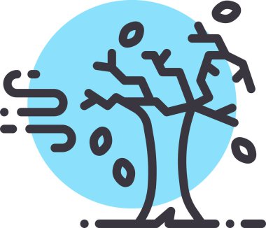 Bir ağaç simgesinin vektör illüstrasyonu