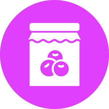 Reçel kavanozu. Basit resimleme