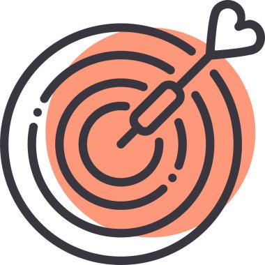 Hedef. Web simgesi basit illüstrasyon