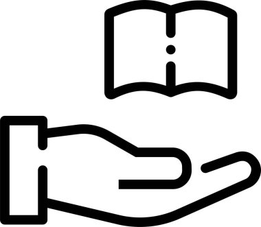 Kitap. Web simgesi basit illüstrasyon