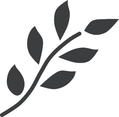 Yaprak. Web simgesi basit illüstrasyon
