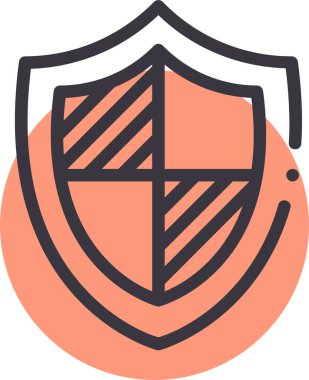 Kalkan. Web simgesi basit illüstrasyon