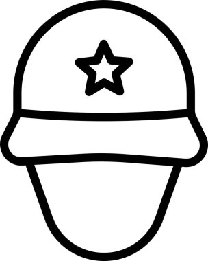 Miğfer. Web simgesi basit illüstrasyon