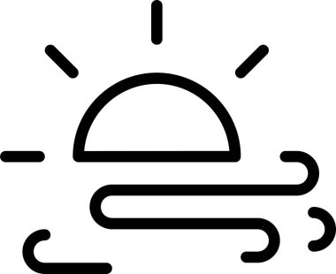 Hava durumu. Web simgesi basit illüstrasyon