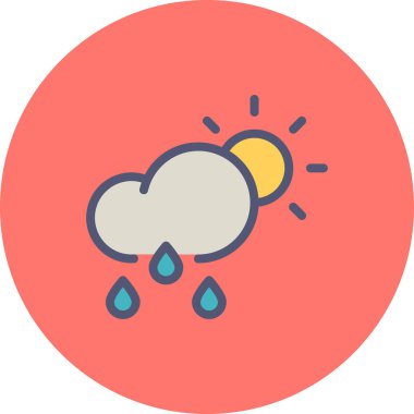 Hava durumu. Web simgesi basit illüstrasyon