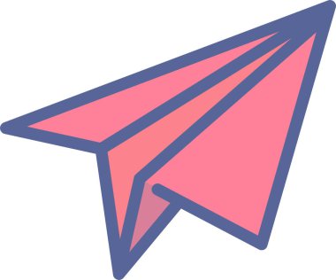 Kağıttan uçak. Basit resimleme