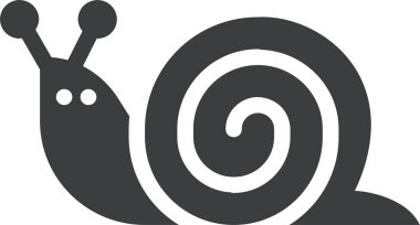 Salyangoz. Web simgesi basit illüstrasyon