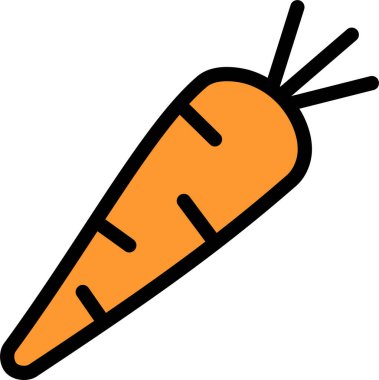 Havuç. Web simgesi basit illüstrasyon