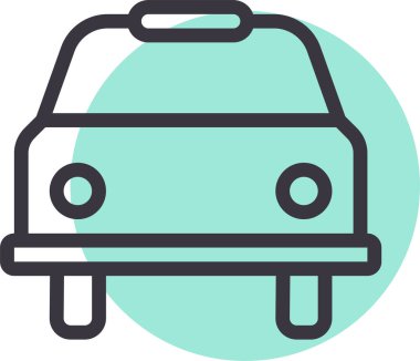 - Araba. Web simgesi basit illüstrasyon