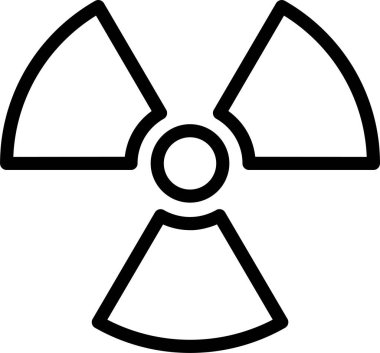 Nükleer. Web simgesi basit illüstrasyon