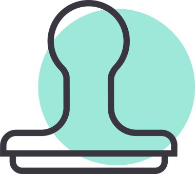 Damga. Web simgesi basit illüstrasyon