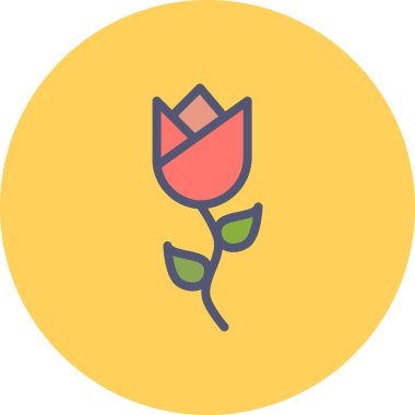 çiçek simgesi vektör illüstrasyonu