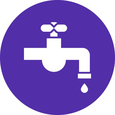 Su musluğu simgesinin vektör illüstrasyonu