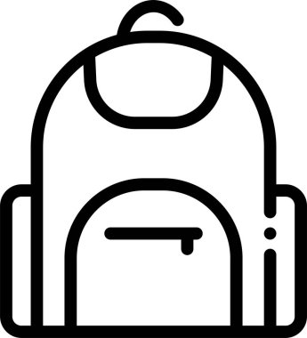 sırt çantası web simgesi basit illüstrasyon