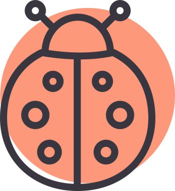 Böcek. Web simgesi basit illüstrasyon