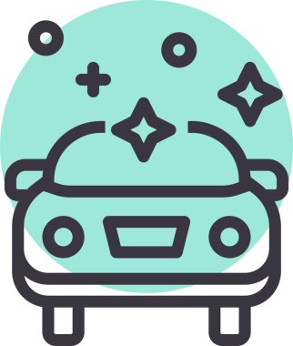 Araba cilası. Web simgesi basit tasarım