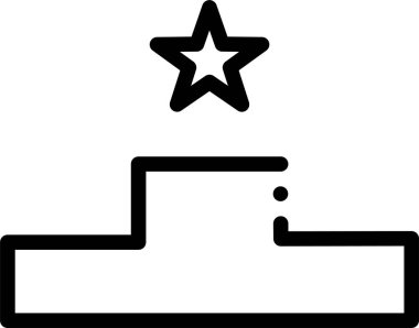 Podyum. Web simgesi basit illüstrasyon