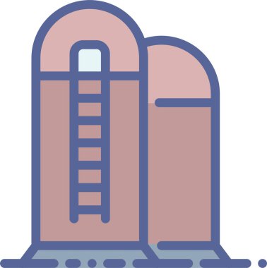 Bina. Web simgesi basit illüstrasyon