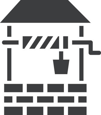 Bina. Web simgesi basit illüstrasyon