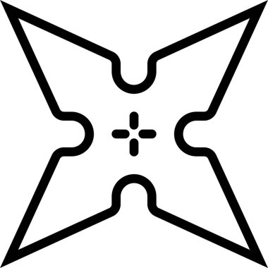 Ninja yıldızı. Web simgesi basit illüstrasyon