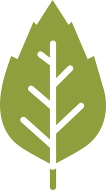 Yaprak. Web simgesi basit illüstrasyon
