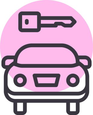 - Araba. Web simgesi basit illüstrasyon