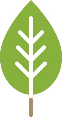 Yaprak ikonu vektör illüstrasyonu