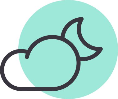 Ay. Web simgesi basit illüstrasyon