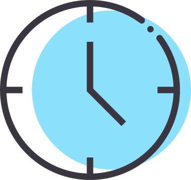 Saat. Web simgesi basit illüstrasyon