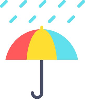 Şemsiye. Web simgesi basit illüstrasyon