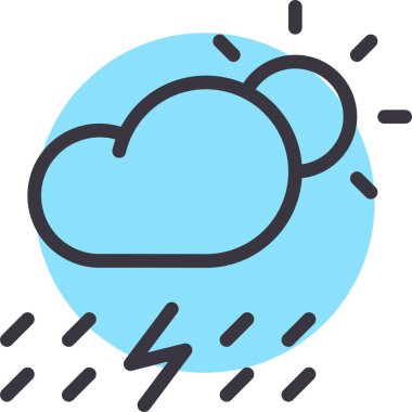 Bulut. Web simgesi basit illüstrasyon