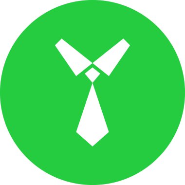 Kravat simgesi. Web için kravat vektör simgelerinin düz çizimi