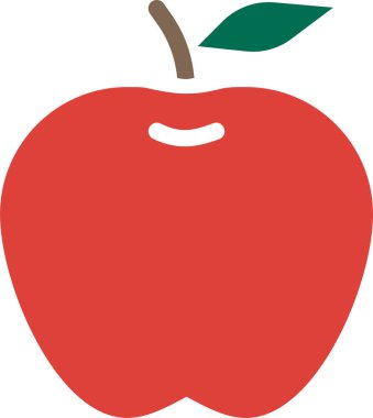 Elma. Web simgesi basit illüstrasyon