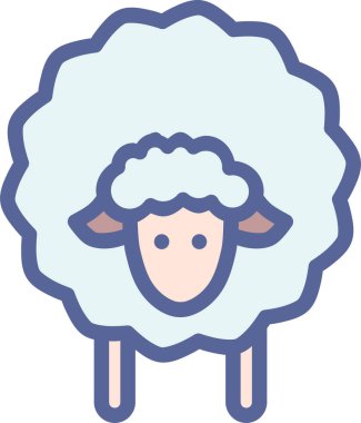 Koyun. Web simgesi basit illüstrasyon