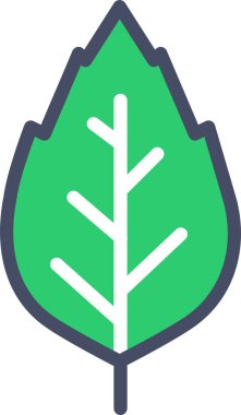 Yaprak simgesi. Basit tasarım