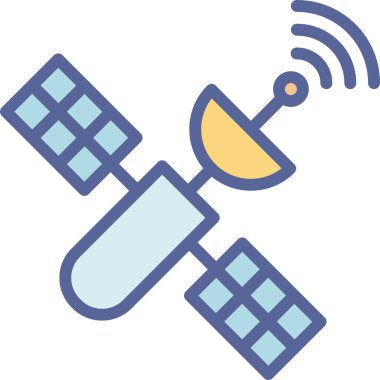 Uydu. Web simgesi basit illüstrasyon