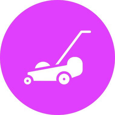 Çim biçme simgesinin vektör illüstrasyonu